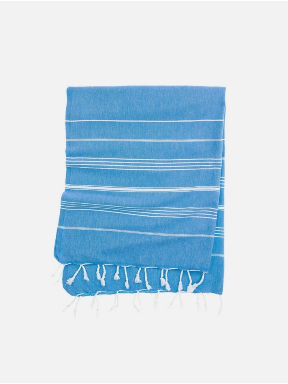 Riviera Towel Co. Essential Turkish Beach Towel – Turquoise/White